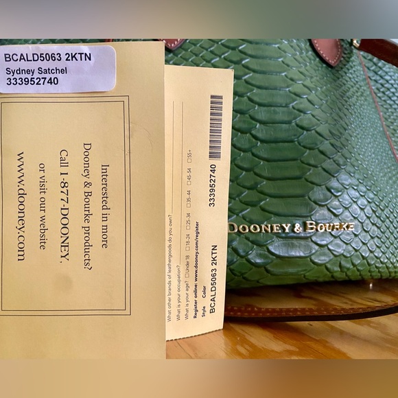 Dooney & Bourke Croco Embossed Leather Dillard’s Collection Sydney Satchel - Picture 4 of 5